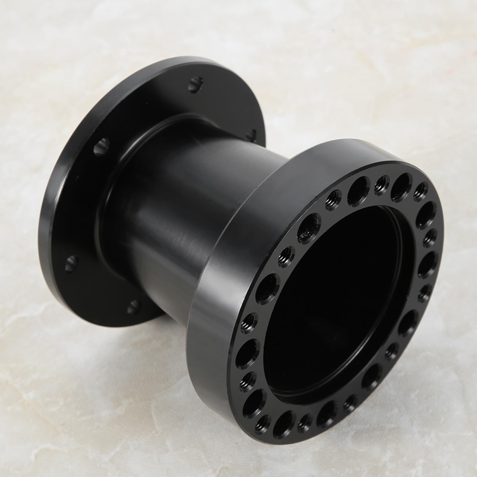Distanziale Volante Sportivo - Kit Adattatore Per Sterzo Distanziale Volante Alluminio Universale Da 3 Pollici(Nero)
