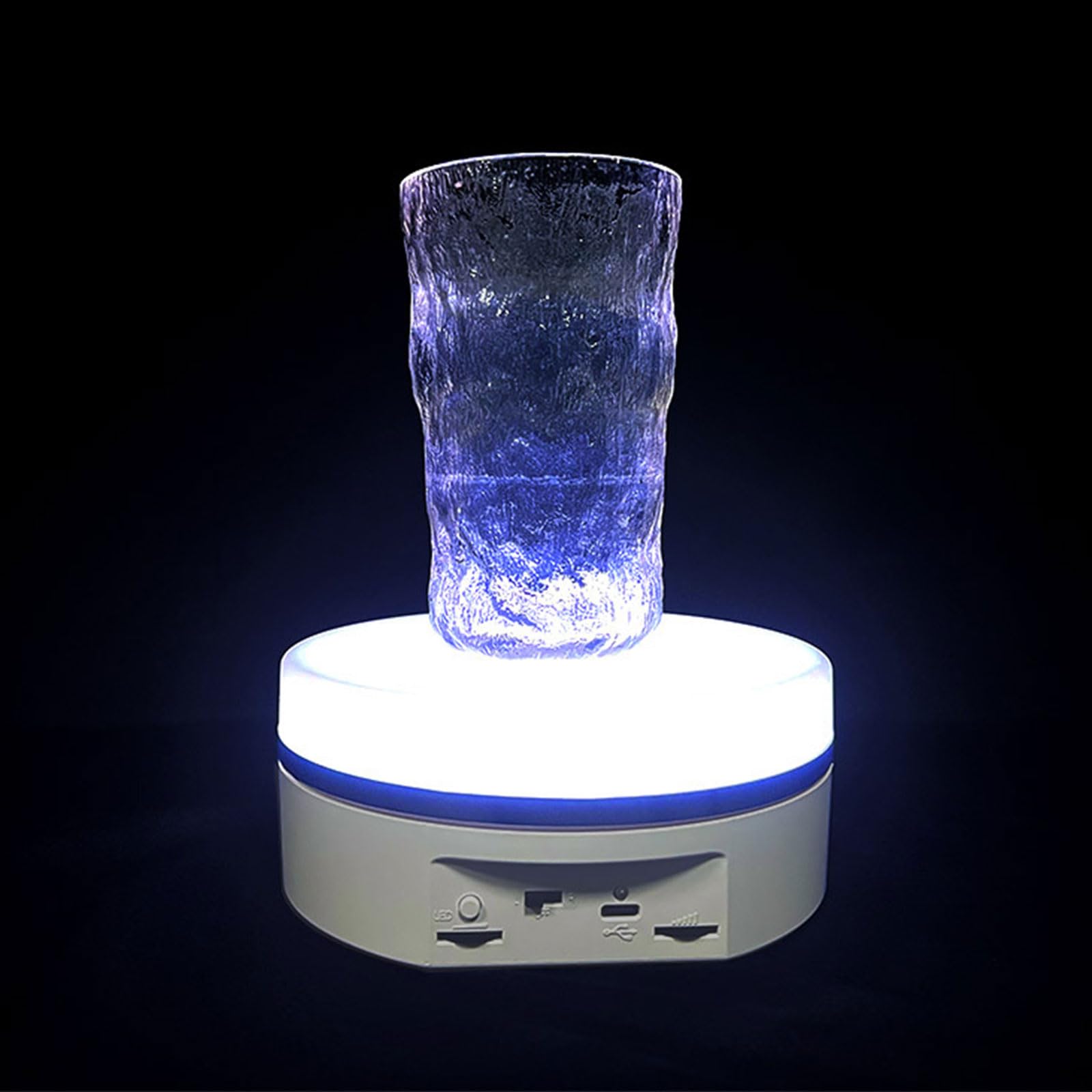 Présentoir Lumineux télécommandé Plateau tournant Support d'affichage Rotatif pour Support de Lampe LED