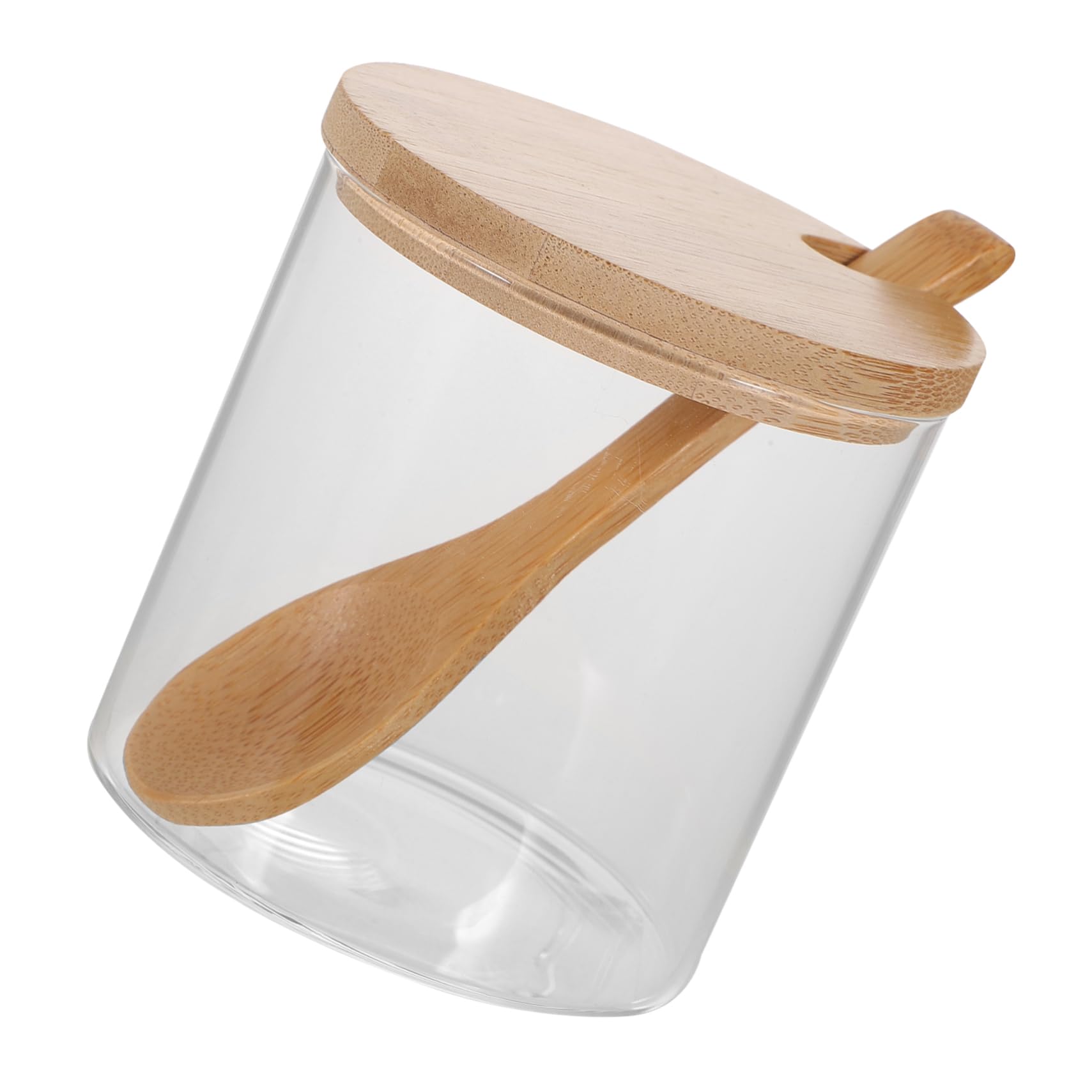 Cabilock Kitchen Seasoning Jar with Lid Spoon Glass Spice Container for Condiments Salt and Seasoning for Home Kitchen Dining and Picnic Table Use