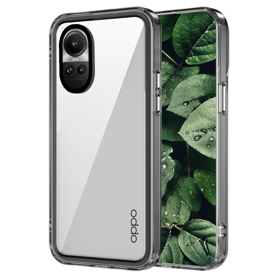 GetTechGo Thermoplastic Polyurethane Armour Transparent Back Case Cover Compatible For Oppo Reno 10 5G|Oppo Reno 10 Pro 5G|Shockproof|Camera Protection|Transparent With Sides Electroplated|(Grey)Grey (B0CJ5G83HQ) Amazon Price History, Amazon Price Tracker