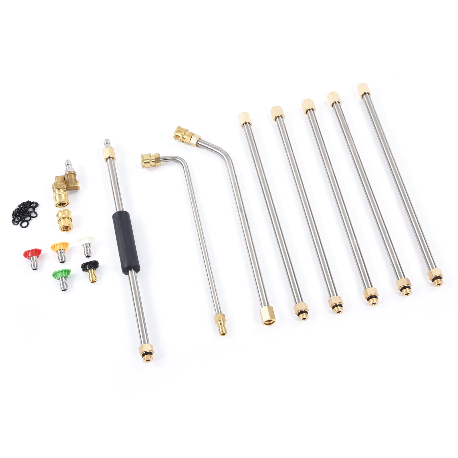 d'extension pour nettoyeur haute pression, laveuses à large compatibilité Ensemble de lance 4000 PSI pour le lavage