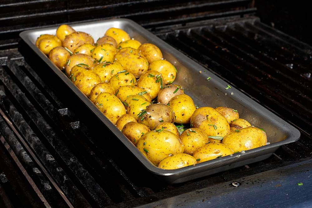 Schickling Grillschale Edelstahl – NUR passend Grill Henry & Willy, Größe: L
