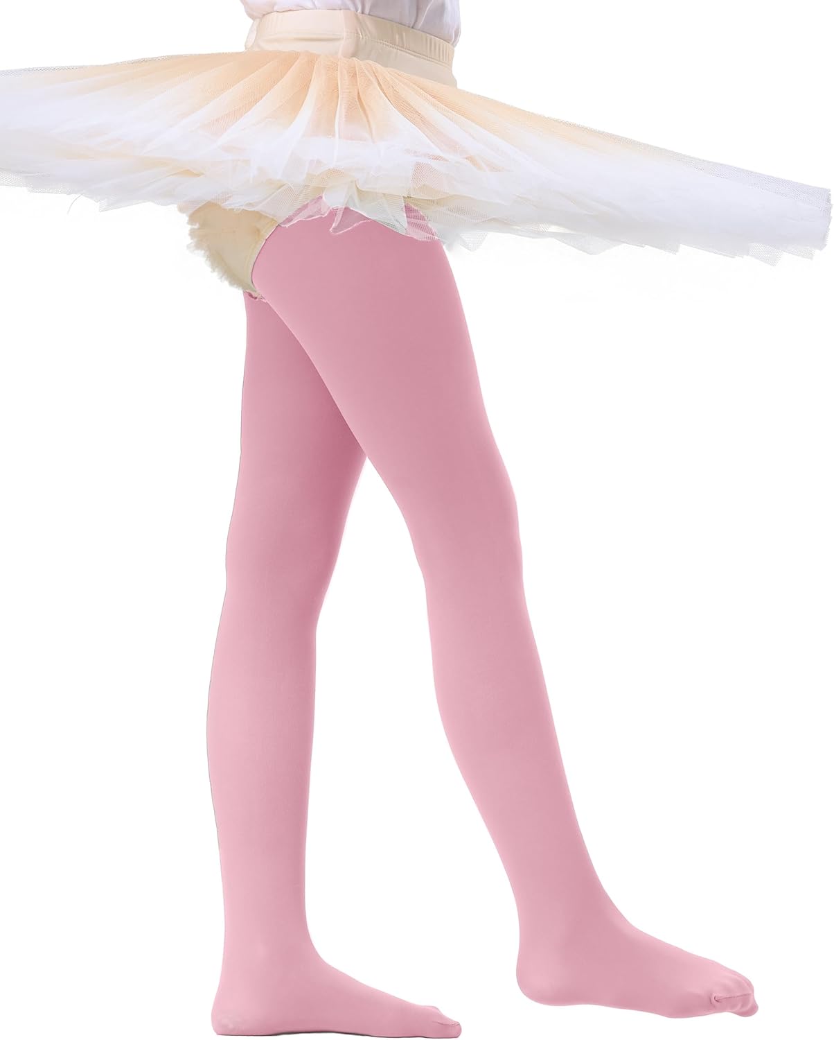 Citystl Ballet Tights for Girls - 3 Pairs, Multiple Colors, Cotton School Dress Tights - Image 2