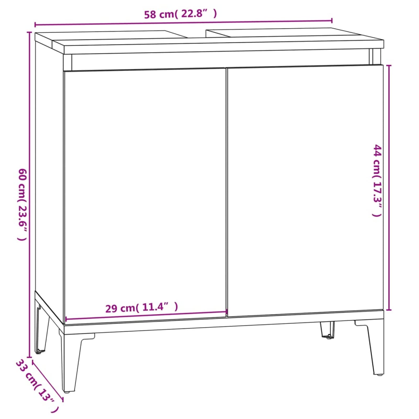 Gecheer Set Mobili da Bagno 3 pz, Set Mobile Bagno, Set da Bagno completo, Armadietto da Bagno, Armadietto Autoportante, Mobile da Bagno Salvaspazio Grigio Sonoma in Legno Multistrato