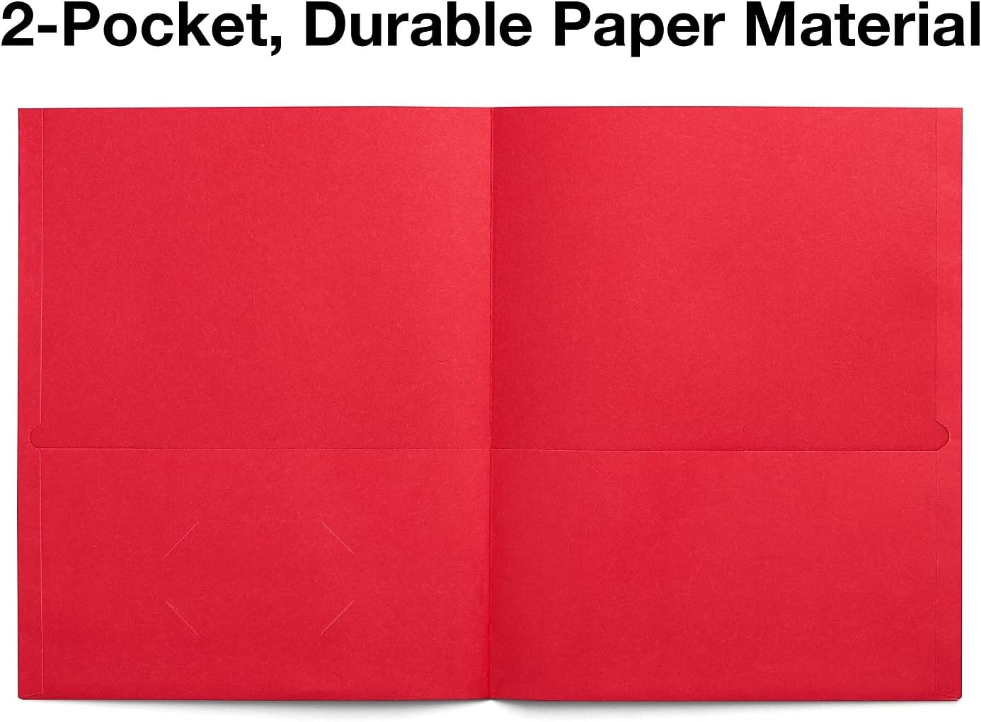 Staples Assorted 2-Pocket Folders, Letter, Business Card Holder, 10-Pk image 4