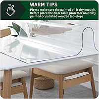 Vista 3 de Protector de escritorio cuadrado de 48x48 pulgadas, forros protectores de mesa, manteles de plástico transparente, almohadilla de escritorio