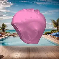 Toucas de natação de silicone à prova d'água, design adequado para homens e mulheres com cabelo comprido, chapéu de natação antiderrapante confortável