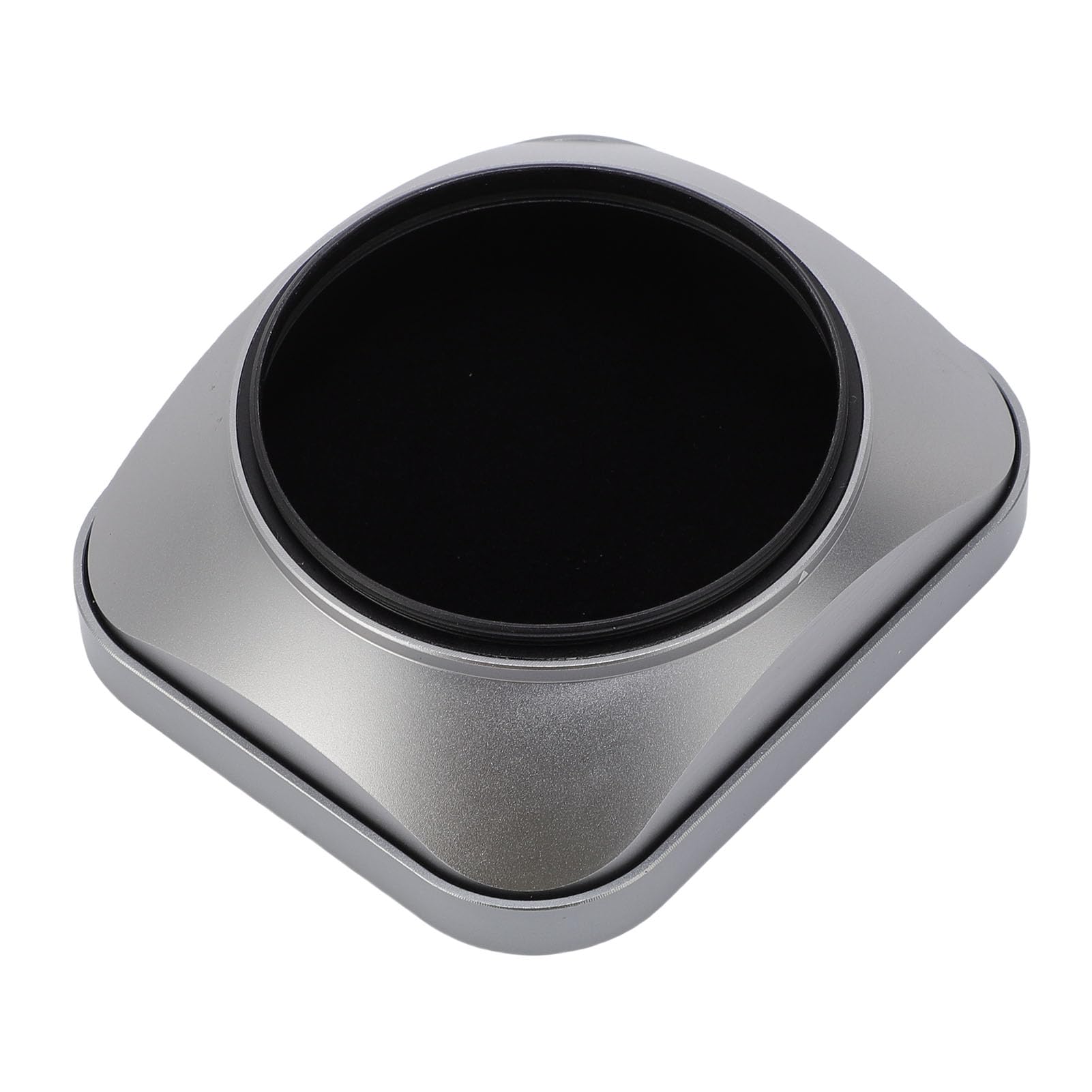 AMONIDA Paraluce Quadrato in Metallo per Obiettivi da 55 Mm con Design Antiriflesso per Fotografi in Vari Ambienti (SILVER)