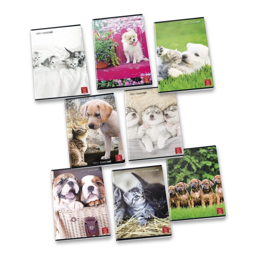 Pigna Conf. Pack of 10 Maxi Notebooks A4 Sweet Cuddles 02307694M