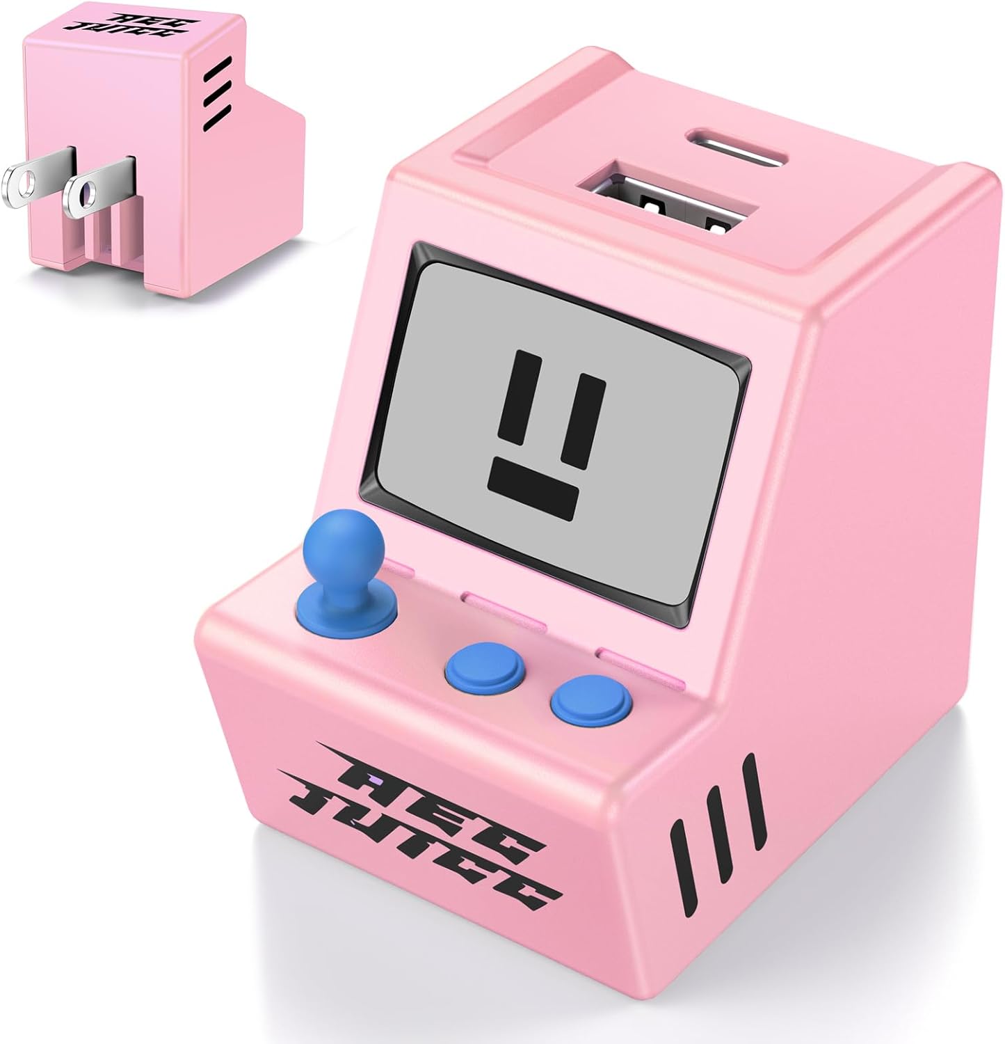 30W USB C Wall Charger Dual USB A Charger Block with Foldable Plug 3A Fast Charging Type C Phone Block Charging Box Brick for iPhone 17, Air, Pro, Pro Max, for iPad for Samsung Galaxy S25, Pink