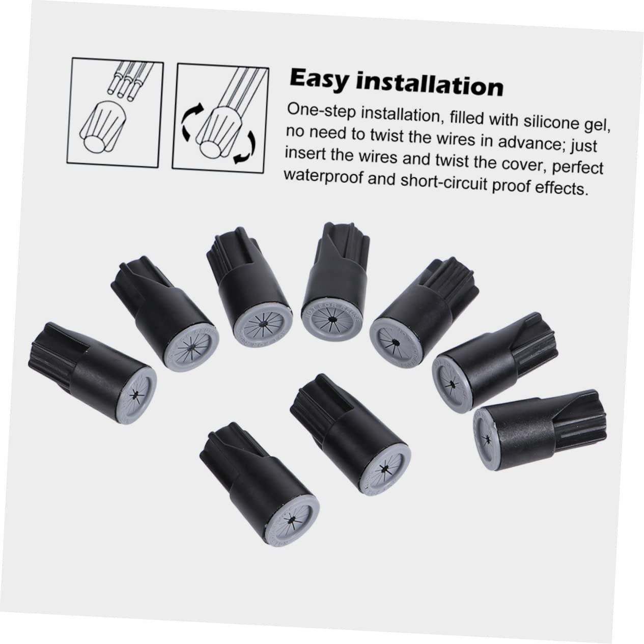 Gatuida 50 Pcs Tapa de engaste impermeable conectores de cable terminal de cable conectores eléctricos impermeables conectores impermeables para cableado cable eléctrico nylon