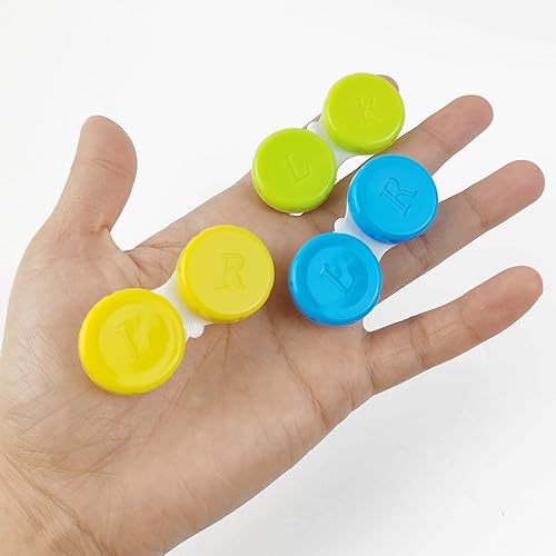 Miniatura 3 de TIHOOD Estuche colorido para lentes de contacto de 60 piezas, contenedor para lentes de ojos, contenedor de almacenamiento en remojo, kit de viaje