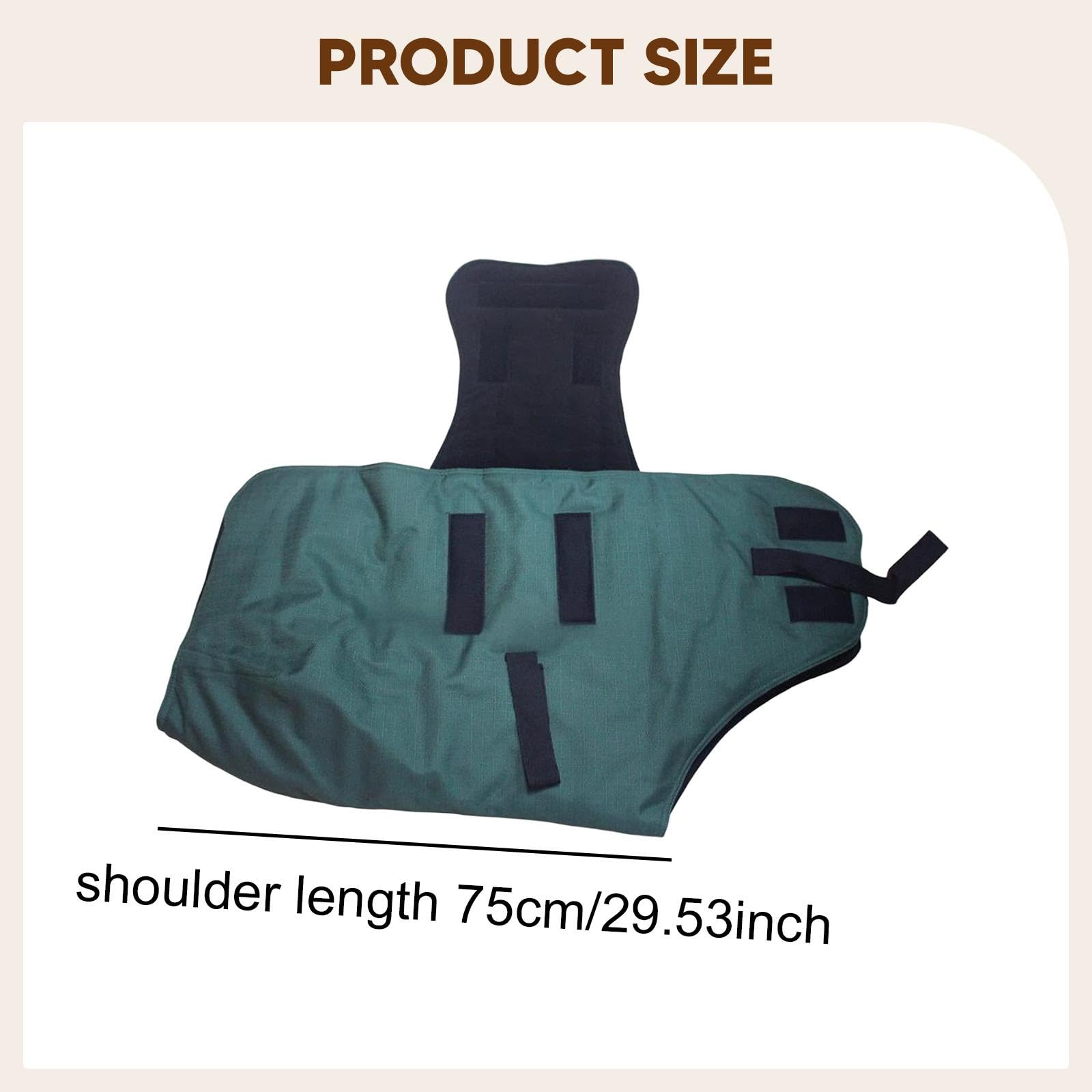 Pferdedecke aus 600D Oxford Gewebe Warm Gefüttert Atmungsaktiv Pferdebekleidung Pferdefliegendecke Winterblanket für Ausritt Weide Innenstall 75cm