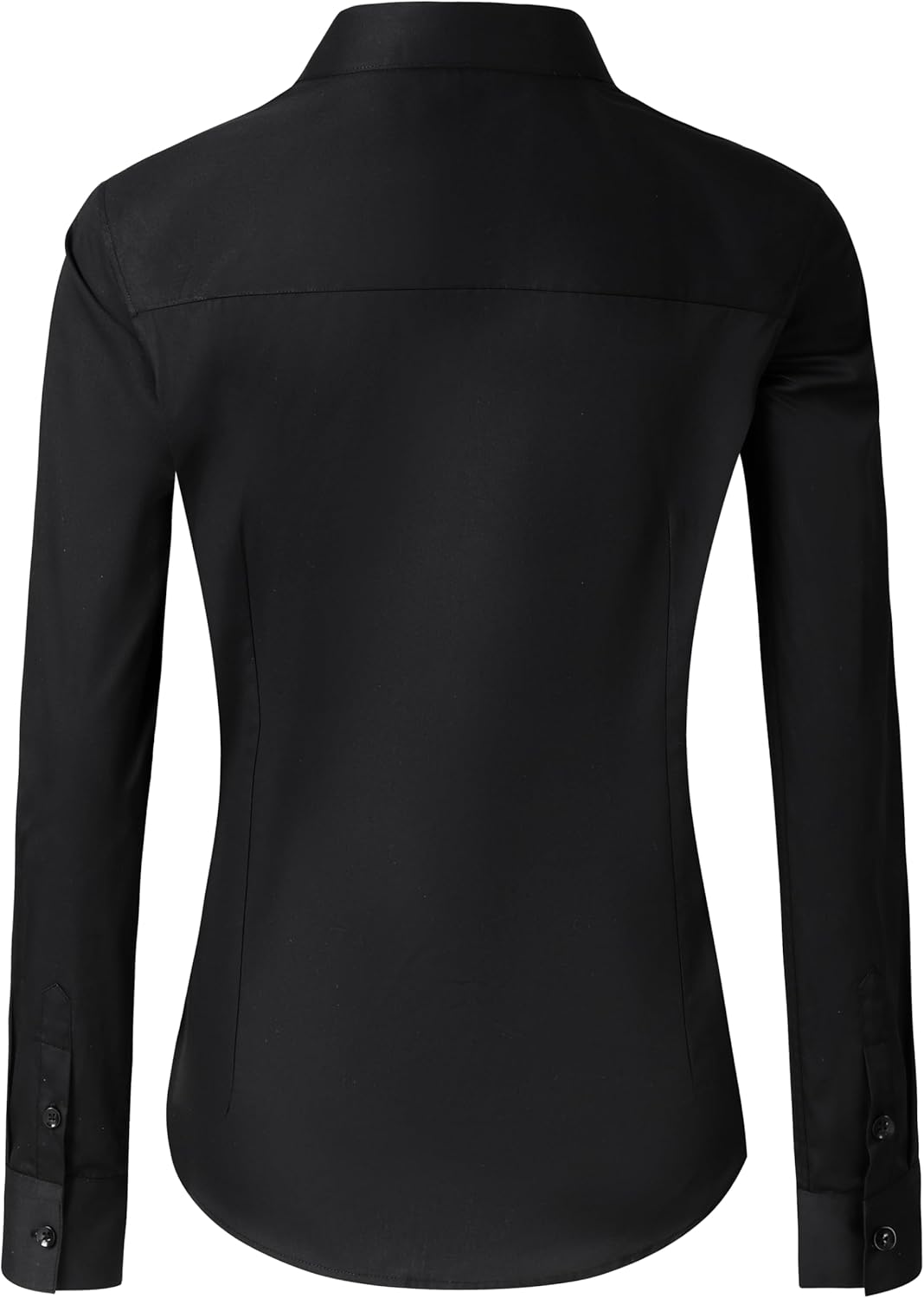 CUNLIN Womens Cotton Button Down Shirts for Women Fitted Long Sleeve Formal Dress Shirt Work Blouses Tops - Image 3