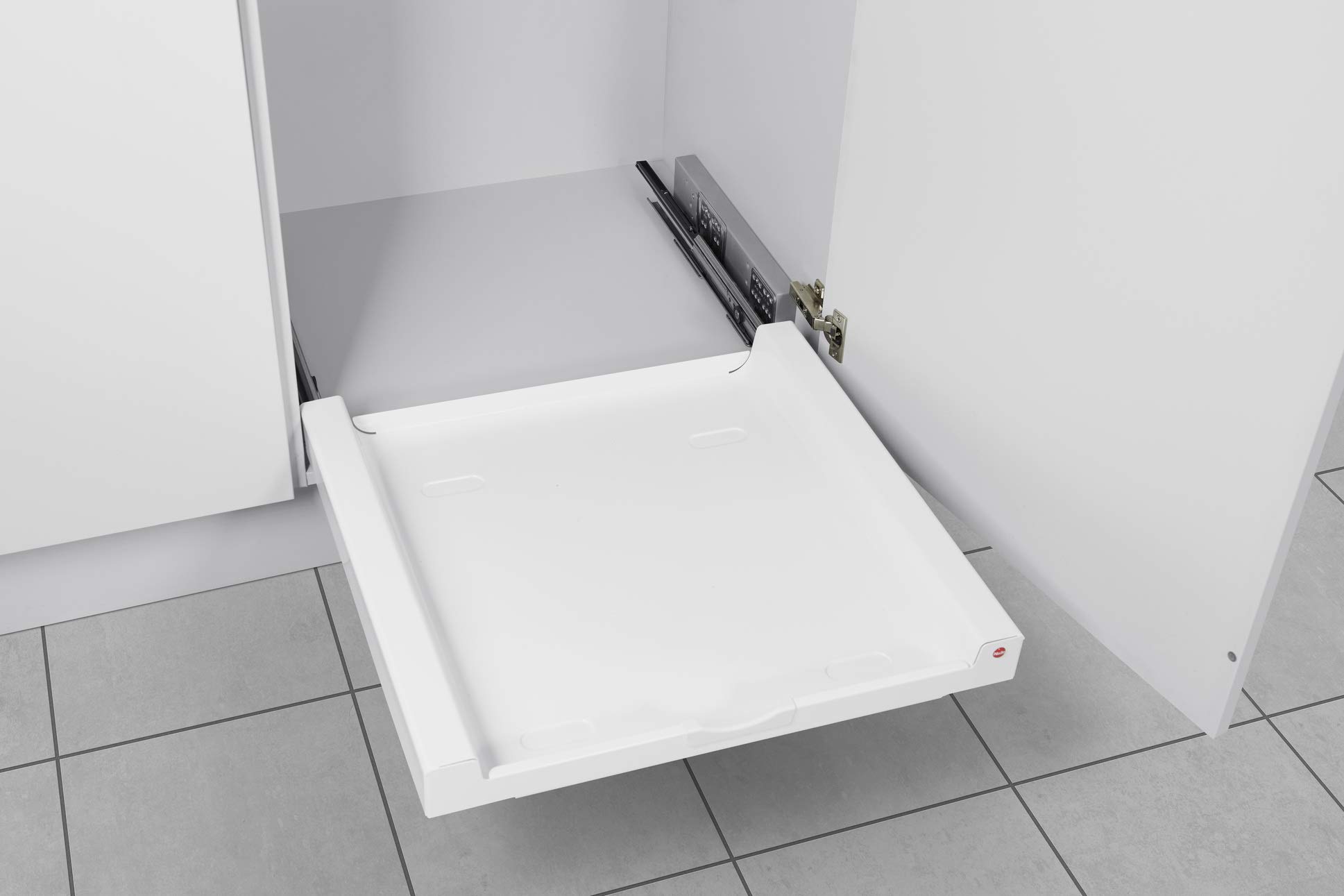 Hailo Auszug 3271351 | passend für 60er Unterschrank | Tablar universal nutzbar | Ordnungs-Modul weiß