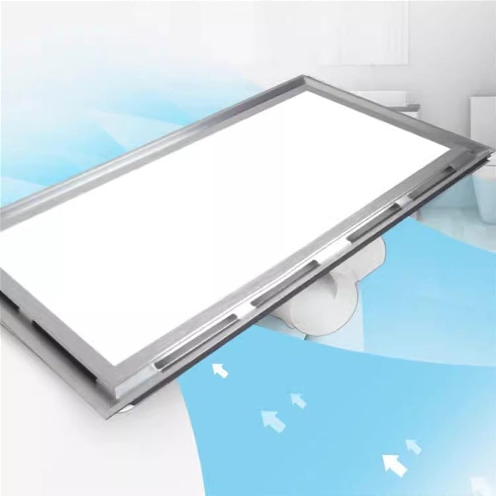 Ventilador Extractor de aire incorporado for cocina y baño, potente ventilador de techo integrado silencioso, iluminación de luz Led, dos en uno Cuarto de baño