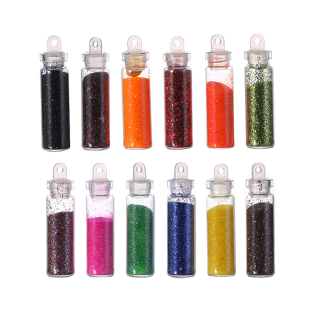 Nail Art Rhinestone, Different Patterns Stylish Appearance Fulfil Requirements Nail Art Glitter, Easy Way for Home Beauty Salon(12 Color Glitter)