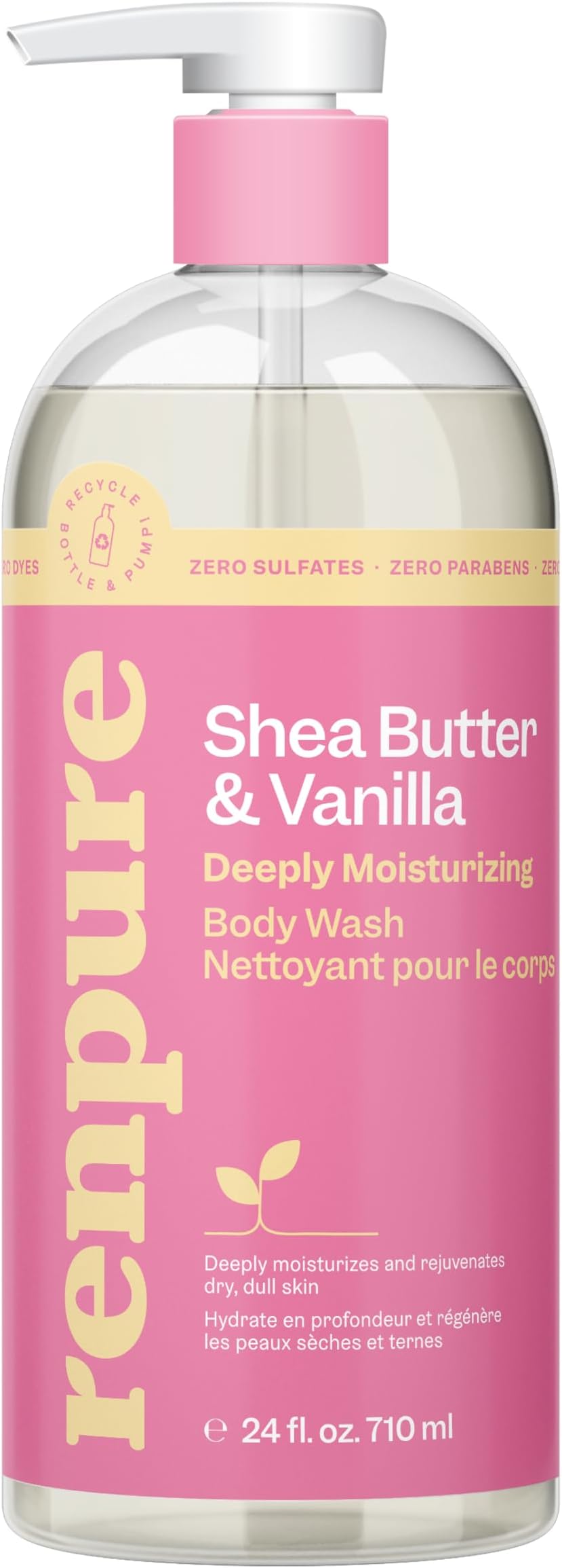 Renpure Body Wash Shea Butter & Vanilla Body Wash, 24 Ounces