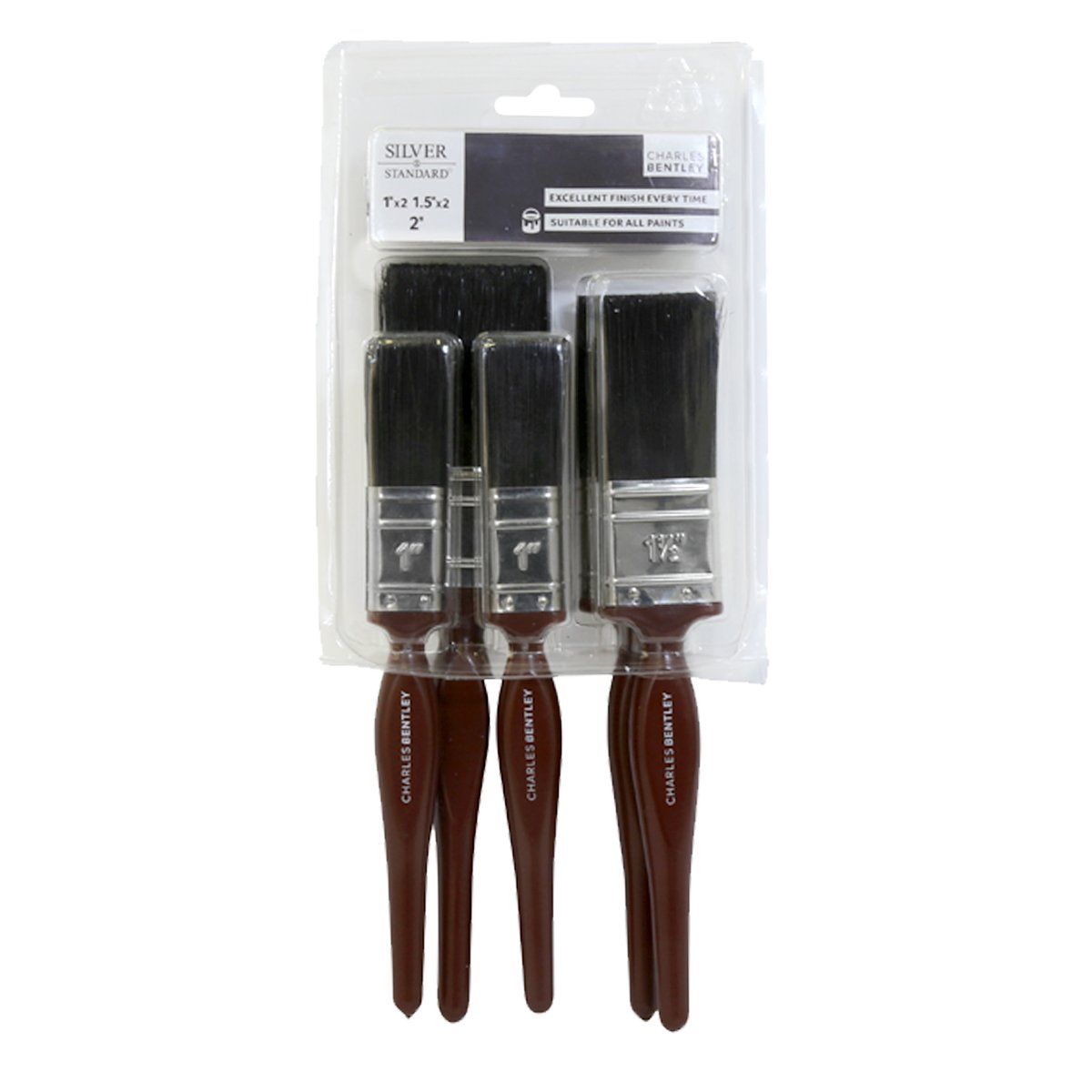 Bentley RetailPaint Brush, Black, 5 Pack