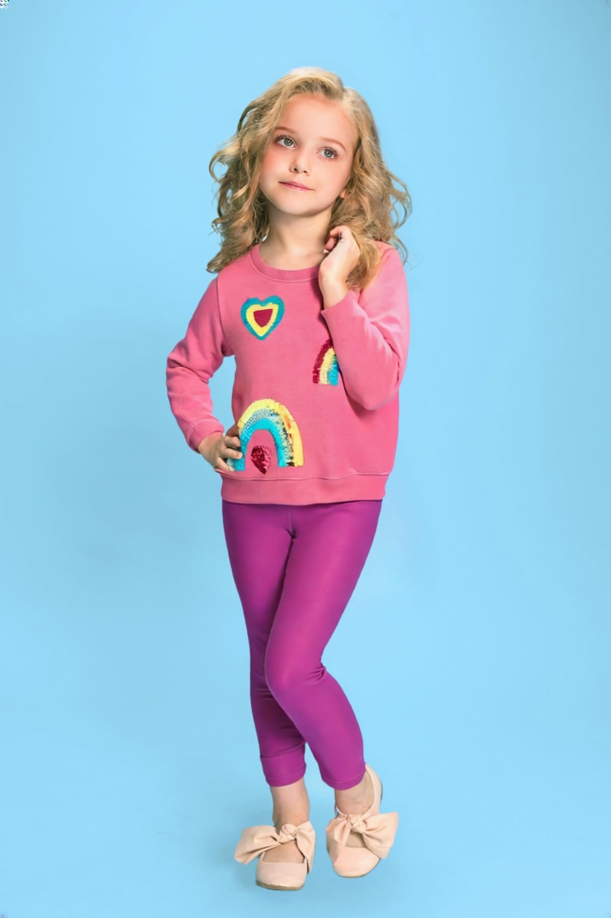 Winzik Toddler Sweatshirt Kids Baby Girls Christmas Sweatshirt Crewneck Pullover Long Sleeve Sweatshirts 1-7 Years - 4