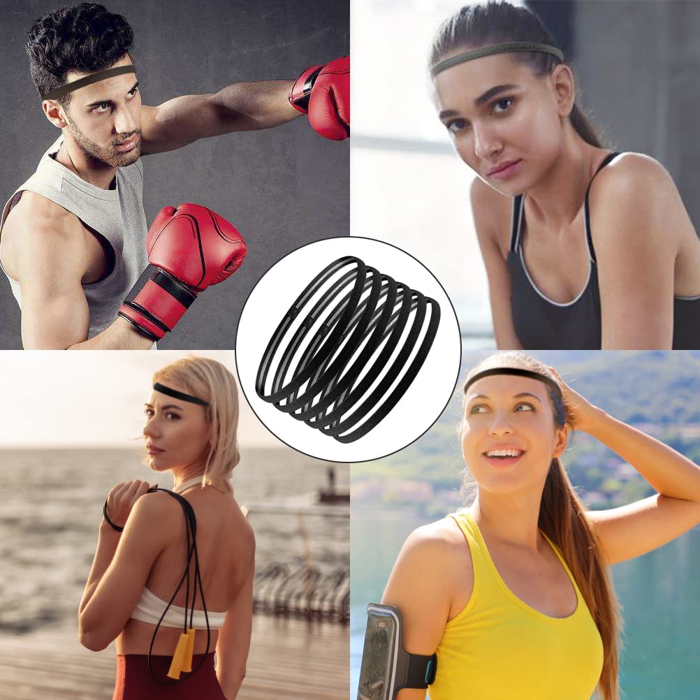 6 Piezas Cinta Deportiva Pelo, Cinta Pelo Niño Hombre Mujer Deporte Diadema Deportiva Elásticas Antideslizante Ppara Yoga Fútbol Jogging