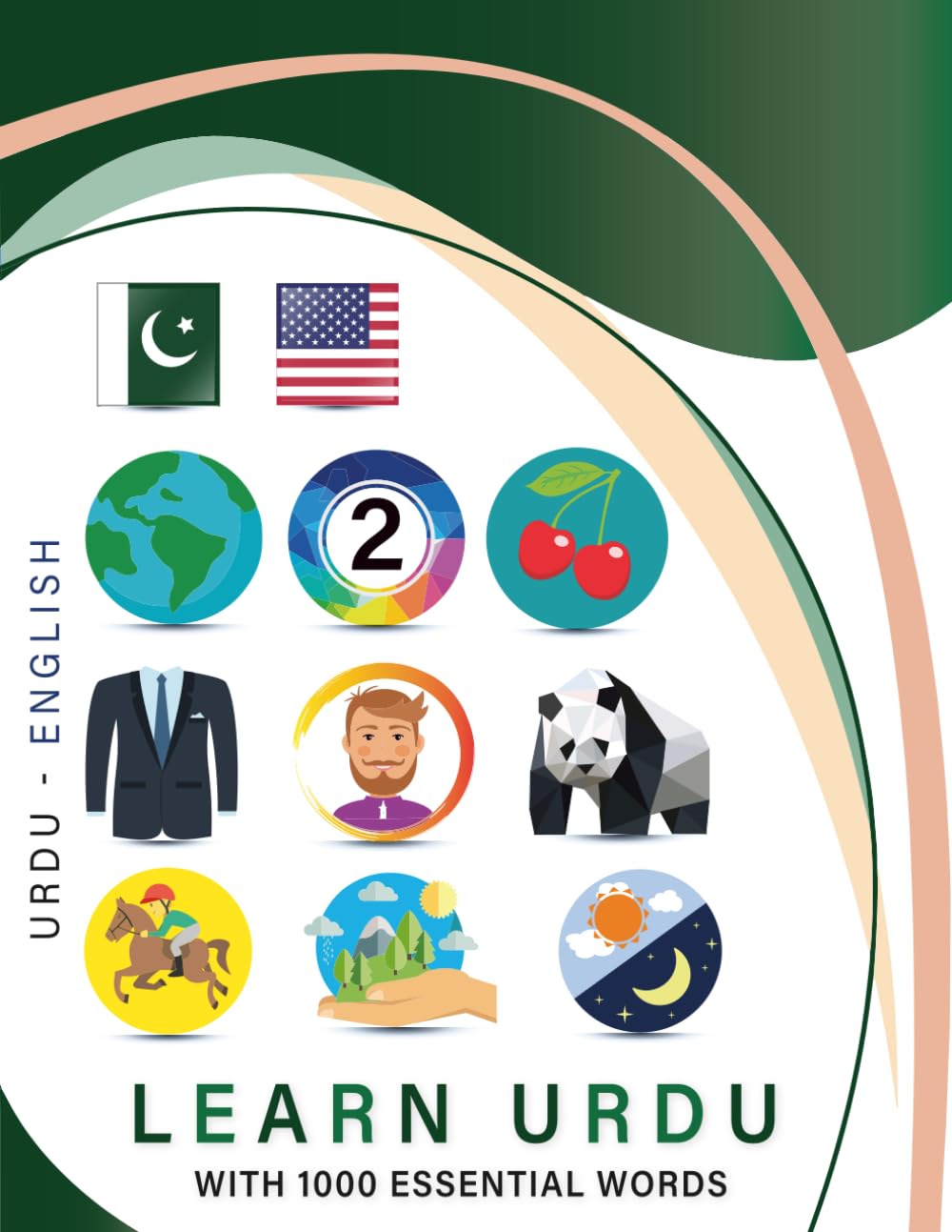 Learn Urdu with 1000 Essential Words: Bilingual Urdu - English Language Learning Book for Kids & Adults with Essential Vocabulary