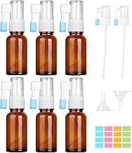 6 x Empty Glass Nasal Sprayers, 20ml Empty Nasal Spray, Reusable Nasal Spray Bottle, Portable Nasal Spray Bottle for Perfume, Essential Oils, Saline