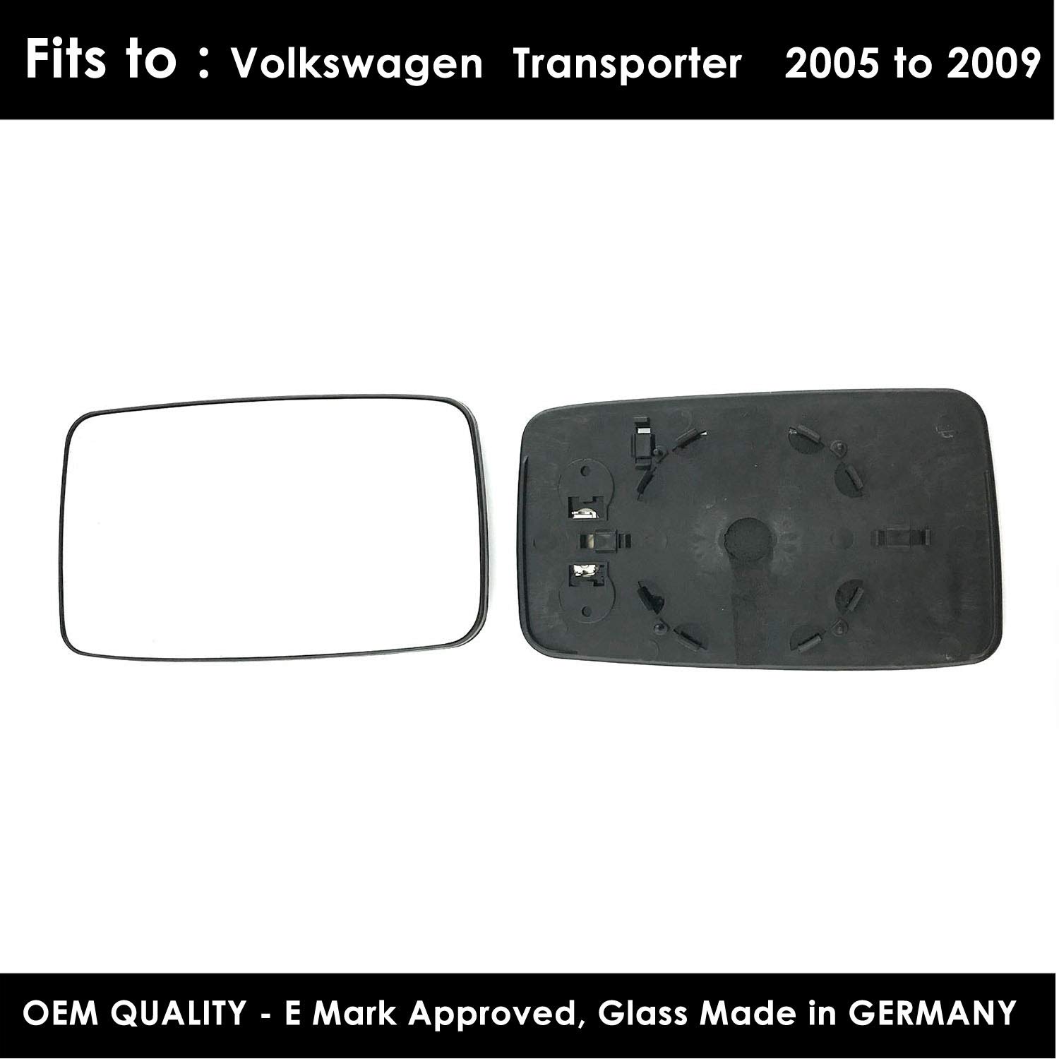 Wing Mirror Glass With Backing Plate Drivers Side(RH) UK
