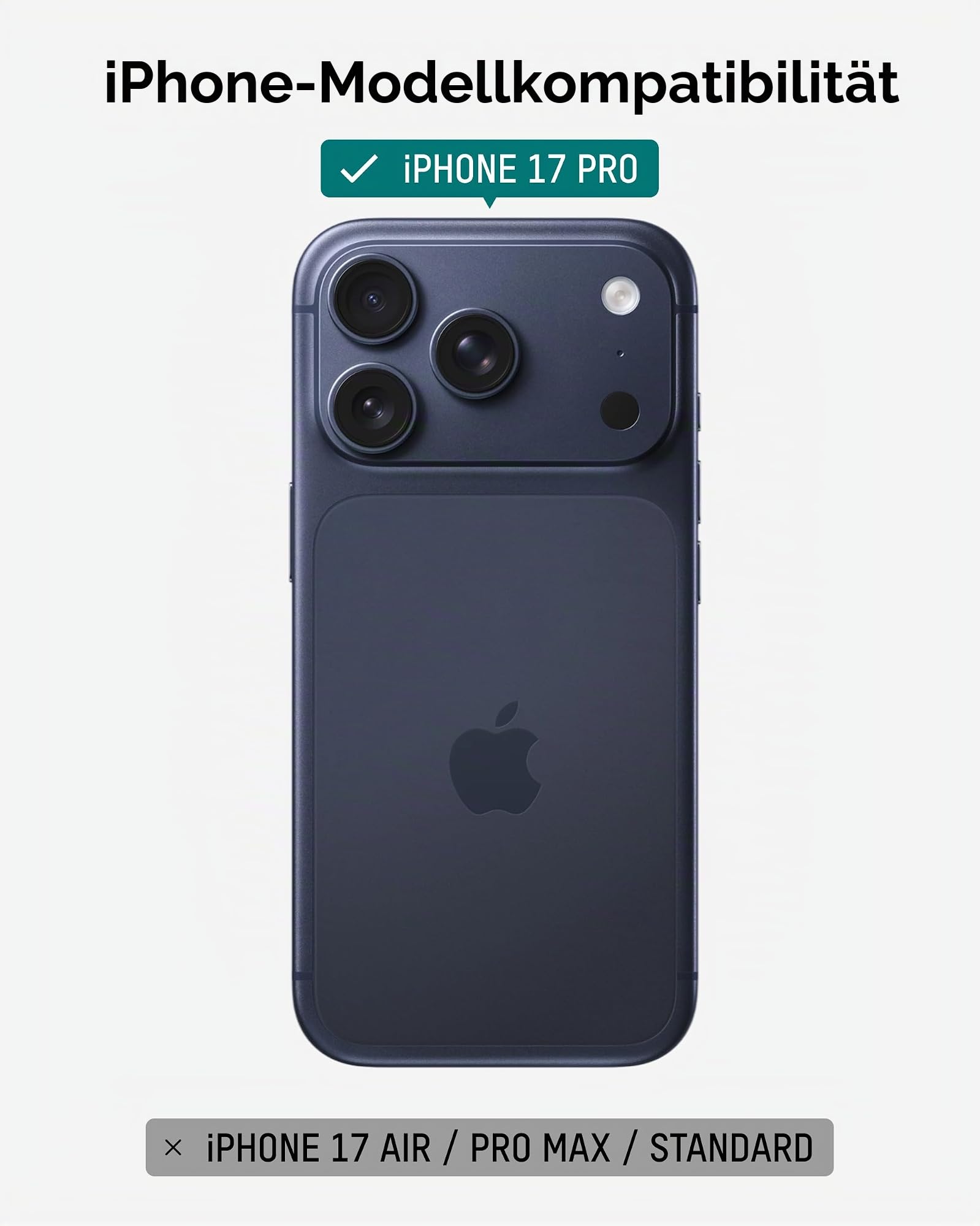 Mous Keramik-Displayschutzfolie kompatibel mit iPhone 17 Pro, Gehärtetes Glas, Bruchsicher