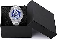 Vista 3 de Matiasma Evil Eye - Reloj de pulsera de acero inoxidable para hombre, reloj de pulsera de acero inoxidable personalizado fácil de leer para mujer