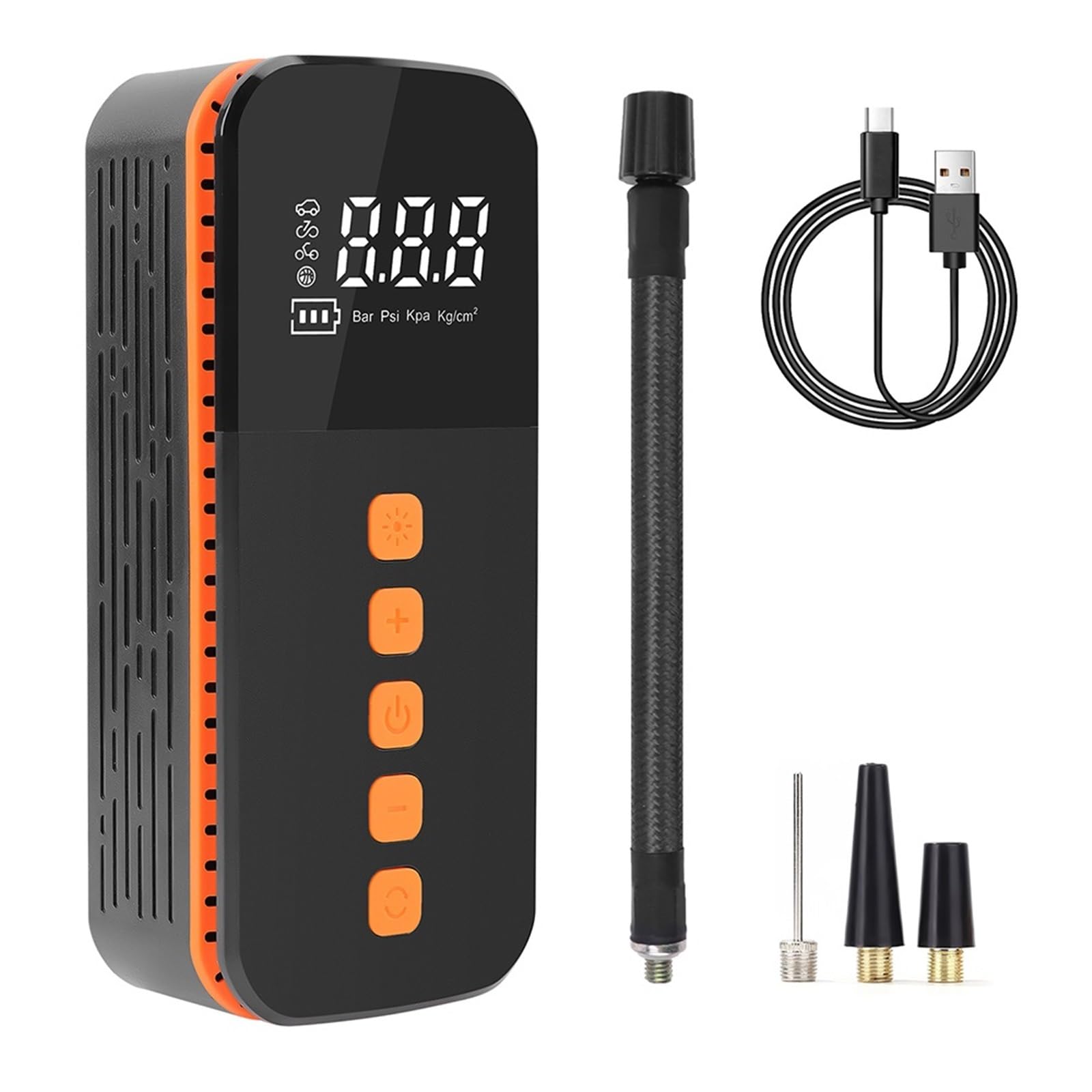 Compressore per Auto con Pompa d'Aria Digitale | Pompa elettrica Per pneumatici Per auto, , bici, palla(Type 2)