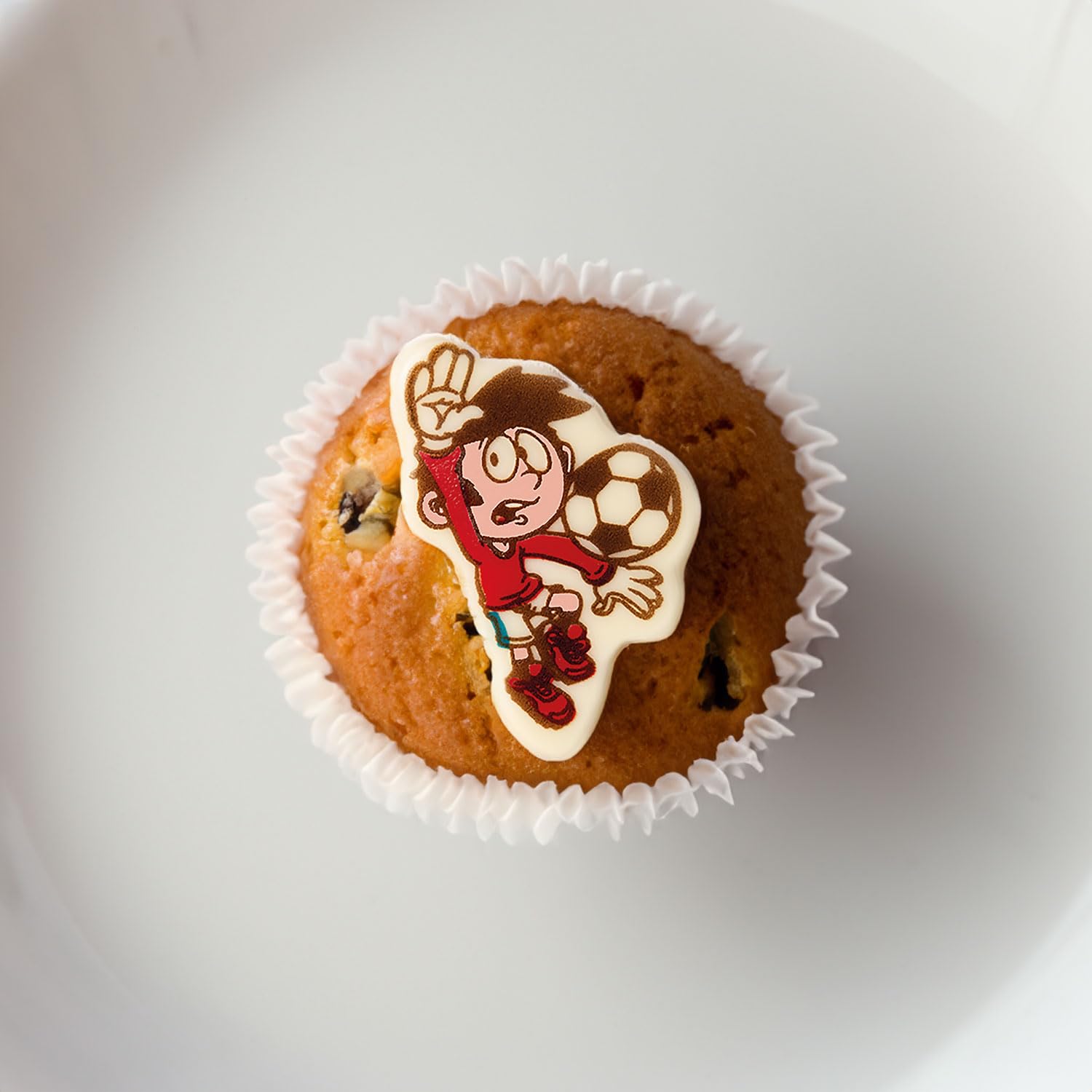 Günthart BackDecor 96 Schoko Fußballer aus weißer Schokolade kreative Schokoladenaufleger mit Fußballmotiven für Torten und Cupcakes