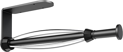 Fixwal Soporte para toallas de papel debajo del gabinete, soporte de pared operable con una sola mano con efecto de amortiguación, resistente a las