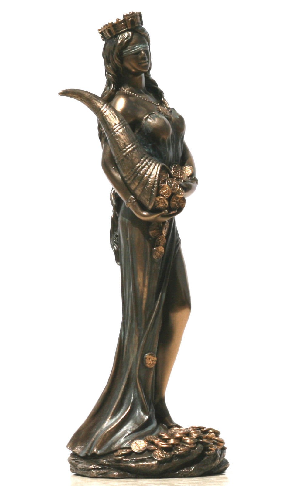 GreekArtShop Veronese Statue Goddess Fortune Tyche Luck Fortuna Sculpture Figurine 7.28" Bronze product thumbnail 8
