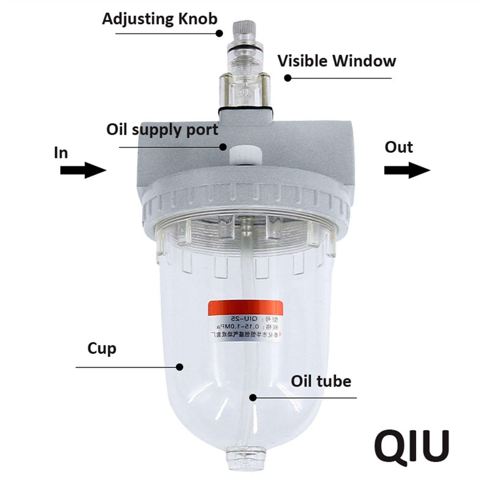 Linea compressore d'aria industriale separatore filtro trappola acqua 0,25 pollici 1 cm 0,5 pollici 1 "1" 2 "olio-acqua separatore pompa di aria (QSL-32)