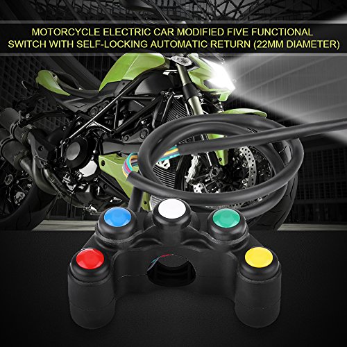 EVGATSAUTO Interruttore manubrio moto, 12V