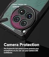 Vista 4 de Ringke Fusion-X [Recortes precisos para lentes de cámara] Compatible con OnePlus 12, parachoques aumentado, parte trasera dura, resistente, funda