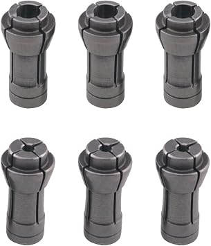 6PCS Die Grinder Collet Grinding Machine Clamping Collet Die Grinder Collet Grinding Machine Clamping Collet Adapter, 3 Pack 3mm, 3 Pack 6mm