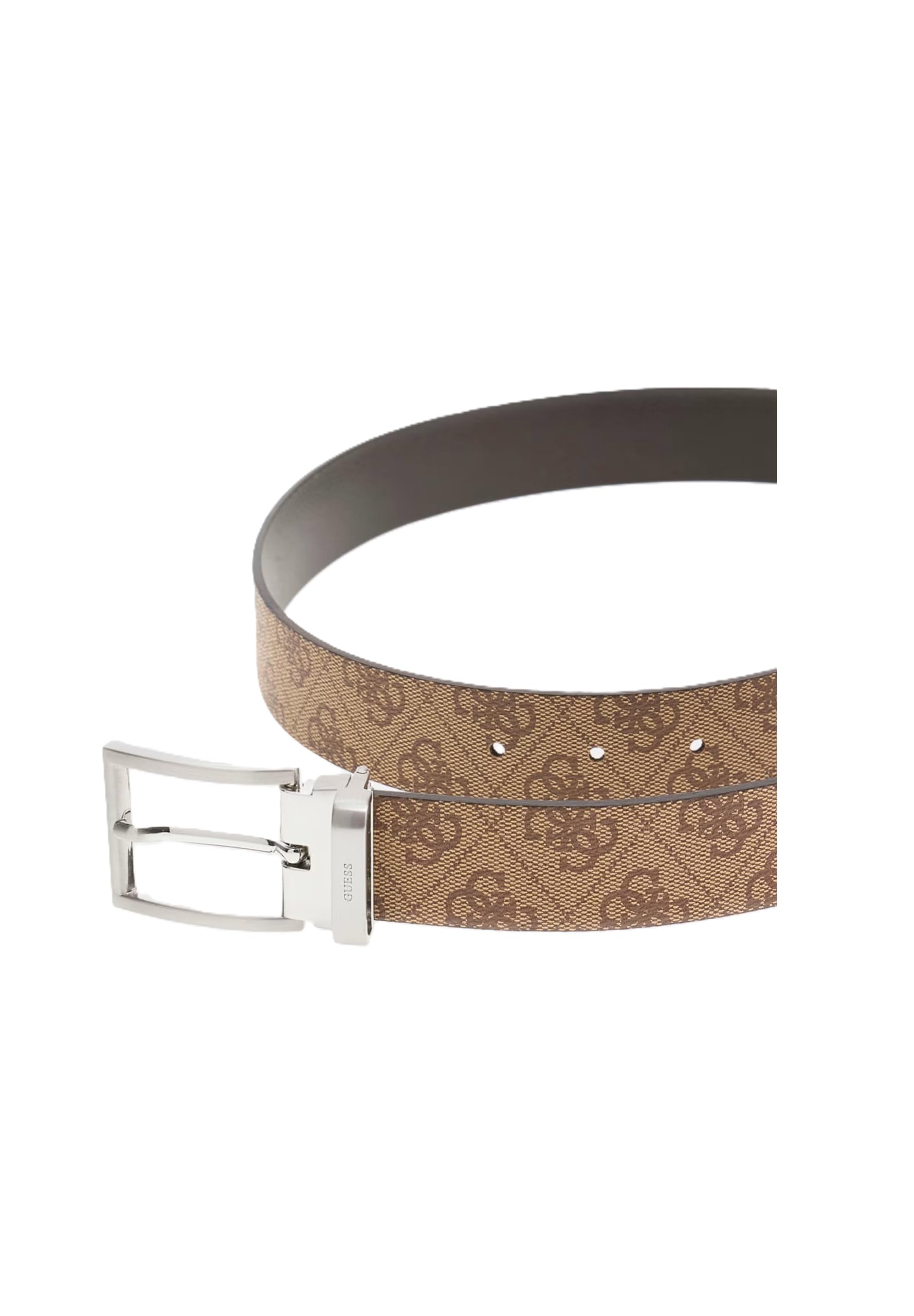 GUESS Gürtel Milano Adjustable & Reversible Belt H35 W115 Beige Brown braun kürzbar