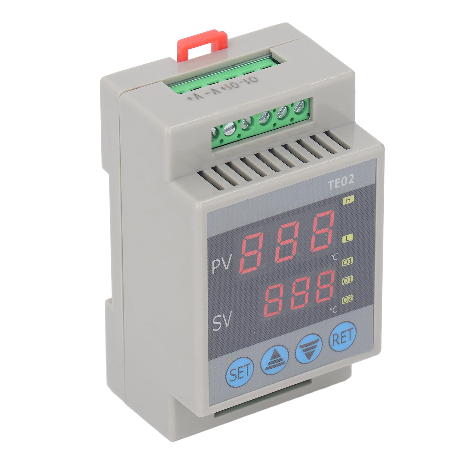 Controlador de Temperatura Micro de Carril DIN Módulo de Termostato con Pantalla Digital 220VAC de Alta Precisión para Control de Temperatura