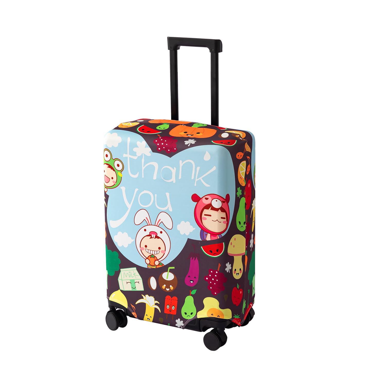 hokipo 220gsm Durable and Washable Suitcase Covers for Trolley Suitcase, Medium (21-22inch) - Sweet Thanks (AR-6344-D14)-picture-37
