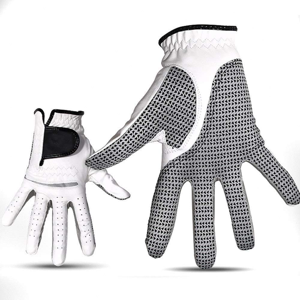 Echtes Leder Golfhandschuhe Männer Linke Hand rechts (EIN Paar) Wertpackung Premium Fühlen Sie Sich fit und den Komfort (Size : 25)