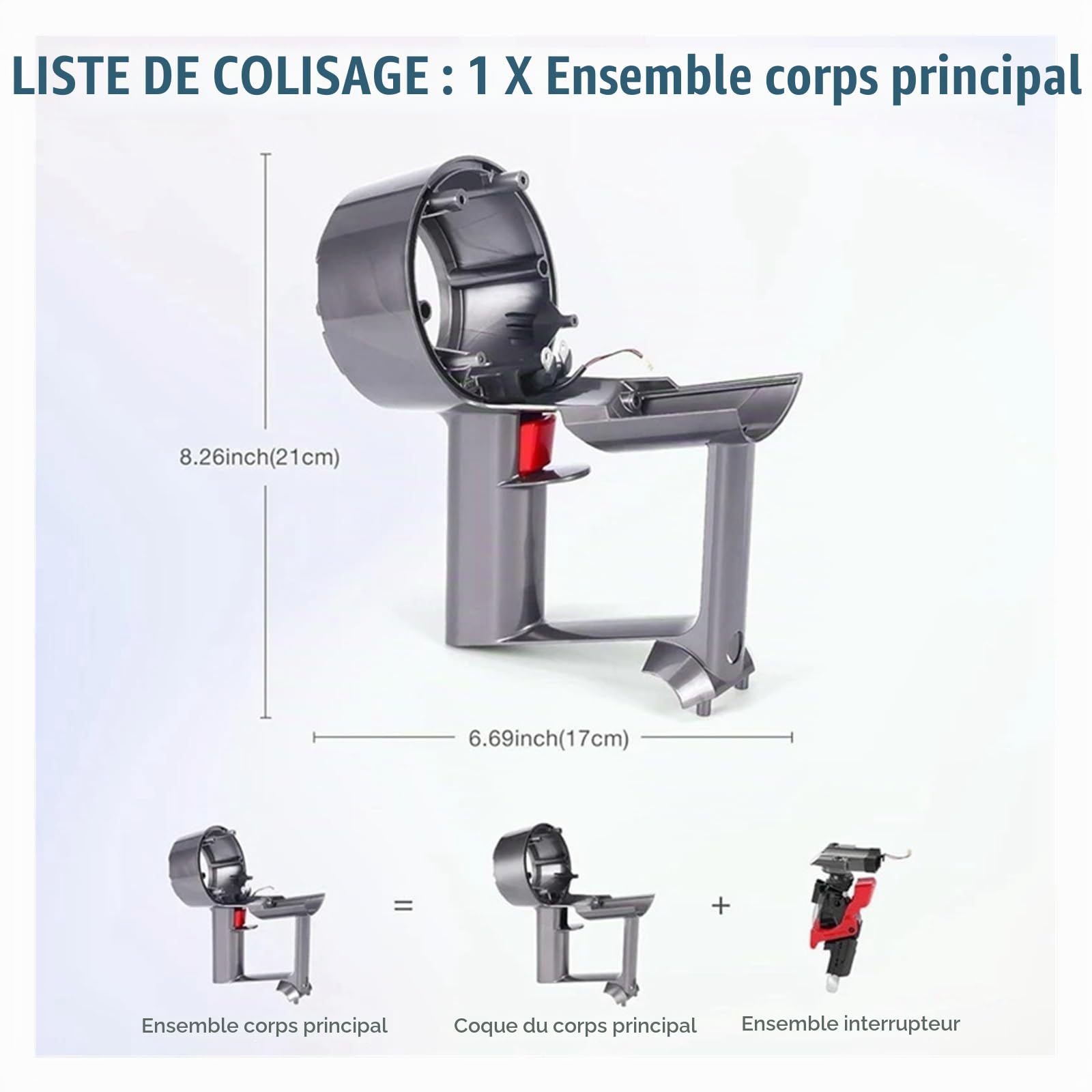 Boîtier De Remplacement De L'assemblage du Corps Principal, Compatible avec L'aspirateur Dyson, V11 SV14