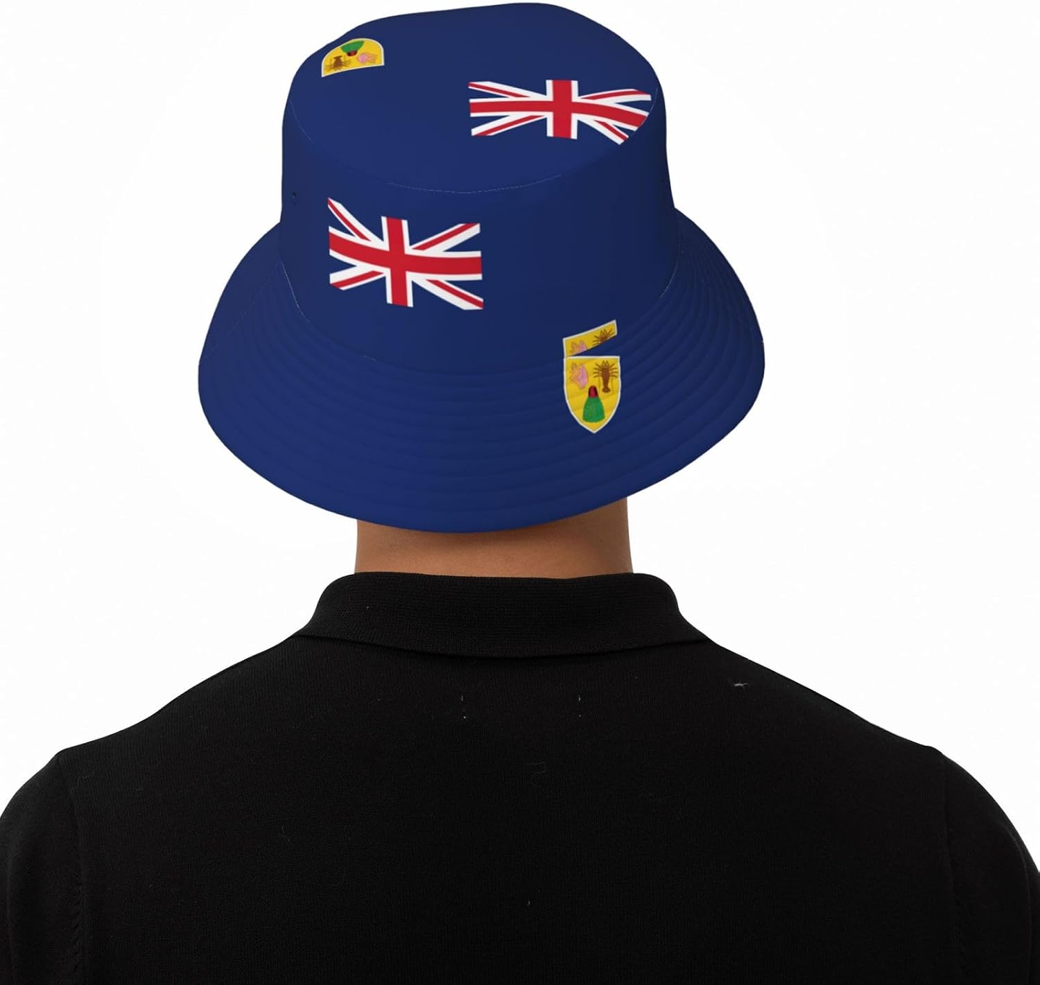 Flag of The Turks and Caicos Islands Print Winter Bucket Hat Packable Unisex Sun Hat Summer Travel Beach Fishing Cap for Men Women Black