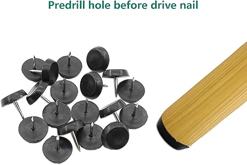 Miniatura 6 de 50 almohadillas redondas de nailon para muebles, resistentes para clavos en muebles, protectores de suelo de madera dura para silla, mesa,