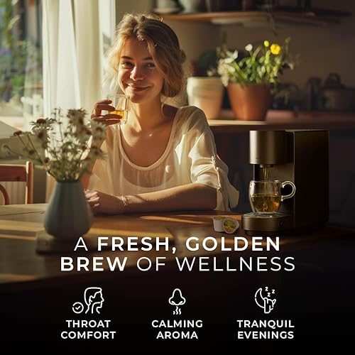 Miniatura 3 de Gya Tea Co Pure Chamomile Herbal Tea K Cups para Keurig  Té suave sin cafeína K Cups  Comienza el día con cápsulas de té para Keurig  Las mejores