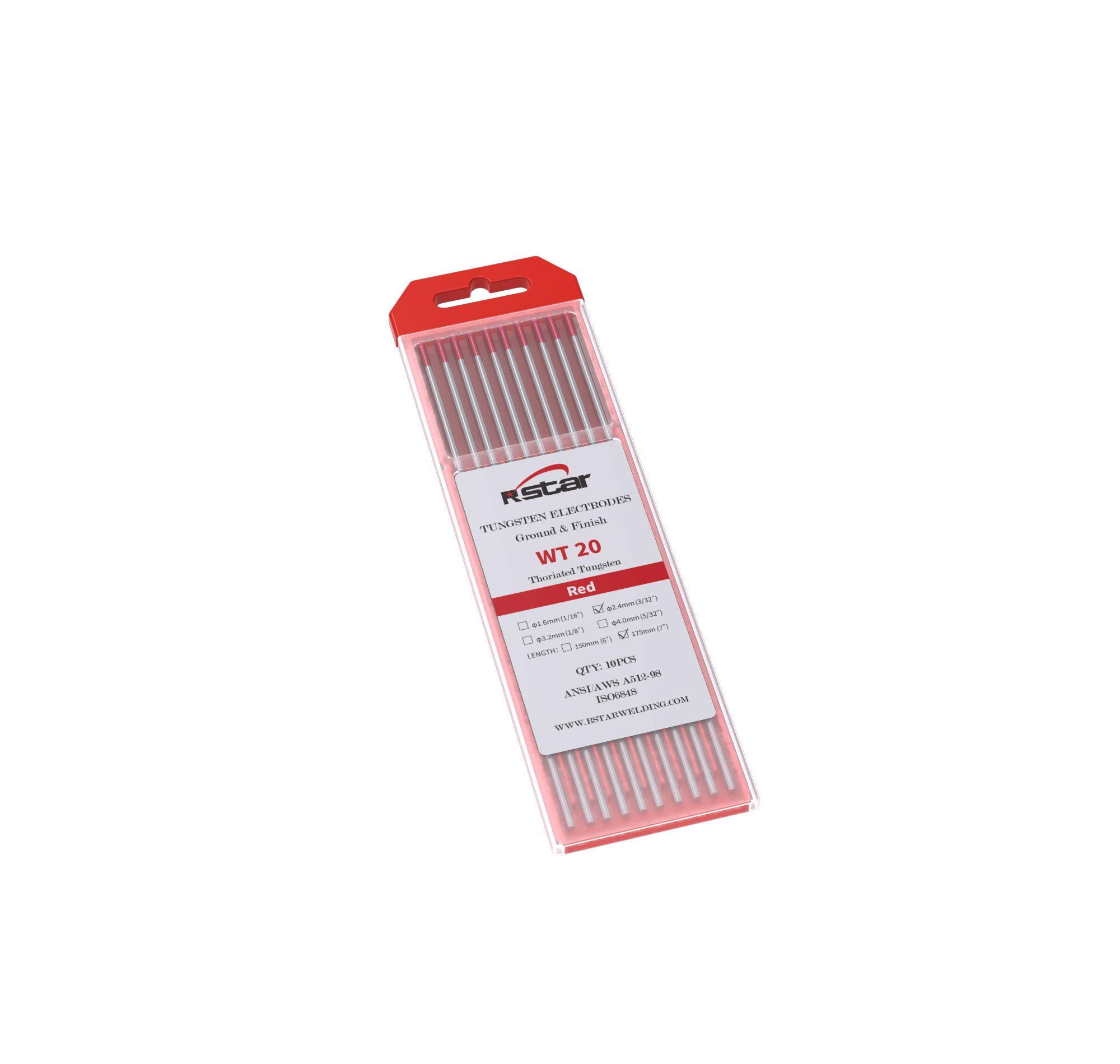 Image secondaire de Rstar soudage tig Électrodes de tungstène 2% Thoriated 2.4MM*175MM & 3/32