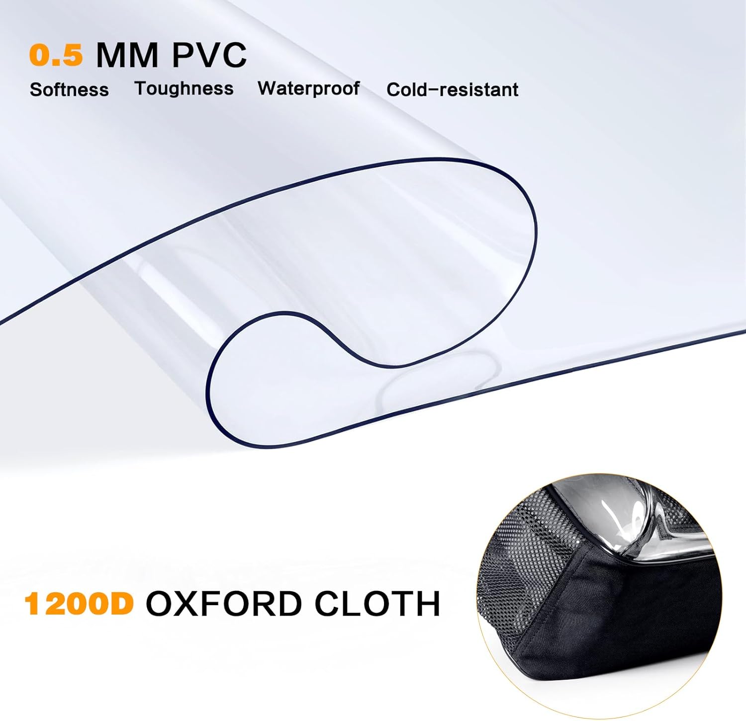 PAMANO Clear Backpack, Heavy Duty Transparent Backpack with Reinforced Bottom See Through for College, Travel, Workplace Security, Black - Image 6