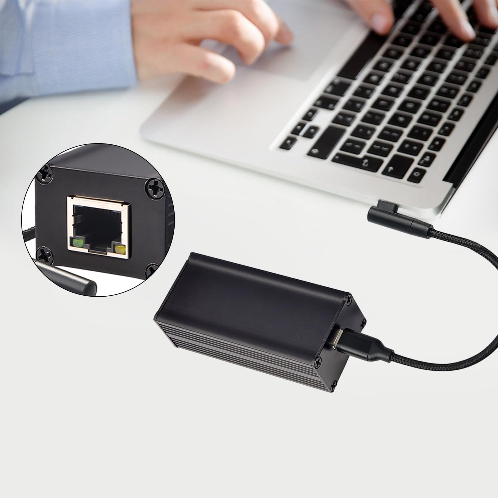 10/100 Mbit/s Ethernet Power Over Ethernet, alimentazione scheda di rete tipo C, adattatore di ricarica rapida per telefoni cellulari, tablet, adattatore di ricarica di tipo C