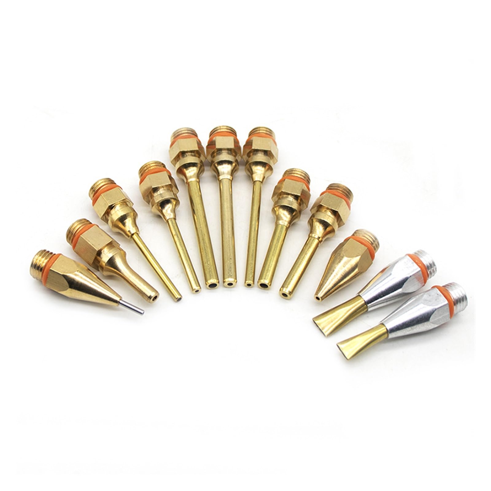 Pistola Silicona Caliente, Pistola de pegamento termofusible de 1,5x70mm, 1,8x55mm, boquilla larga de cobre, boquilla de diámetro grande y pequeño, boquilla de 1mm con llave de boquilla, 1 unids/lote